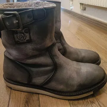 REGAL 리갈 엔지니어 부츠 그레이 가죽 28~28.5cm 상당