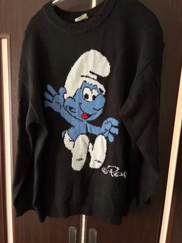 THE SMURFS 스머프 니트 스웨터 긴팔