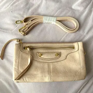 핑크 숄더백 탈부착 가능 스트랩