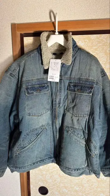 데님 자켓 보아 카라 부착