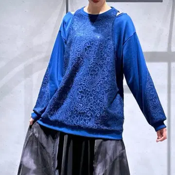 레이스 레이어드 빅 맨투맨