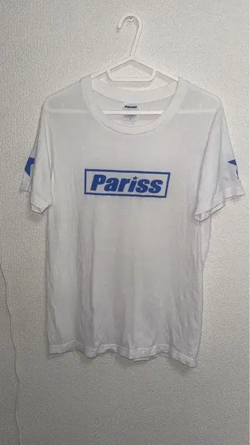 Pariss 로고 T셔츠 화이트