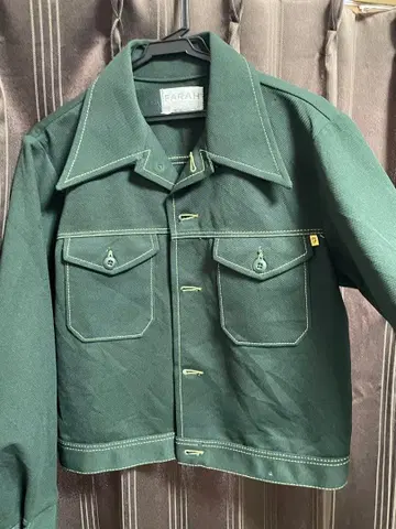 다크 그린 박스 실루엣 자켓