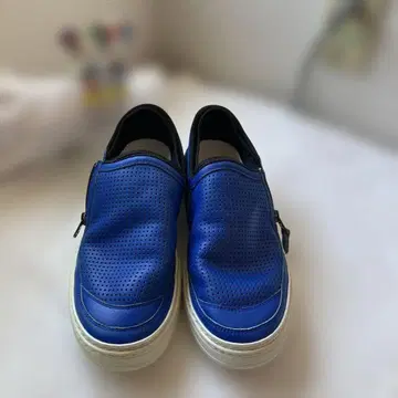 whoop'EE' 가죽 메쉬 슬립온 파랑 남성용 25cm