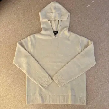 Theory 후드 부착 니트 스웨터 S 아이보리