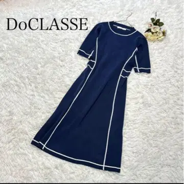 두클라쎄 니트 원피스 포멀 네이비 루즈핏