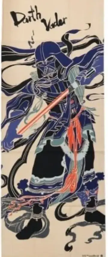 손수건 STAR WARS 스타 워즈 수묵화풍 다스 베이더