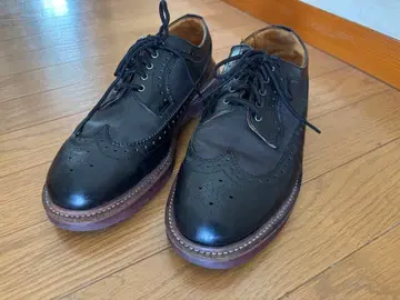 닥터마틴 블랙 윙팁 레어 가죽&캔버스 슈즈 UK7