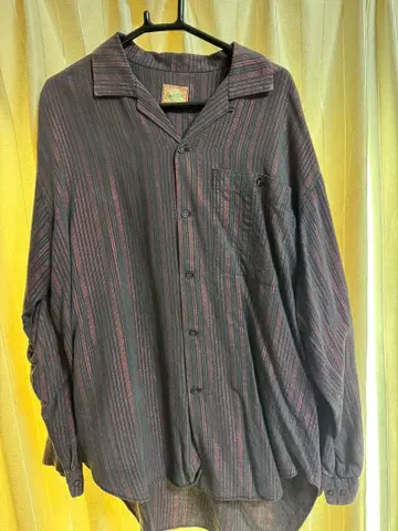 Cream Soda CLASSIC 긴팔 셔츠 네이비와 레드 스트라이프