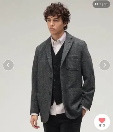 BEAMS PLUS / 해리스 트위드 3버튼 자켓