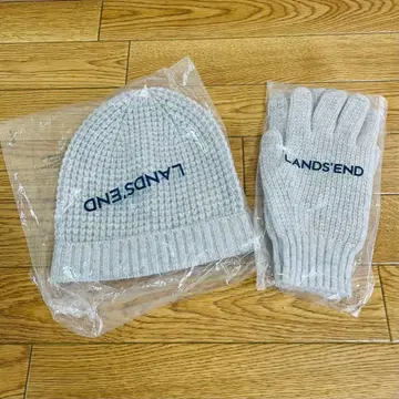 LAND'S END 니트 모자와 장갑 세트