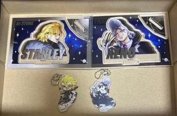 Dr.STONE 100엔샵 아크릴 스탠드 아크릴 키링 스탠리 제노