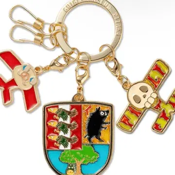 지브리 미술관 오리지널 문장 키링 붉은 돼지