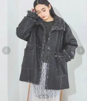 JEANASIS 리버서블 무스탕 퍼 블루종