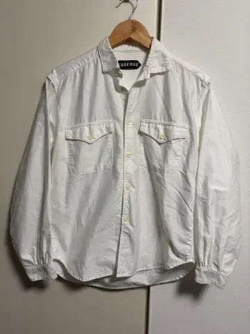 오베르쥬 긴팔 셔츠 화이트 셔츠