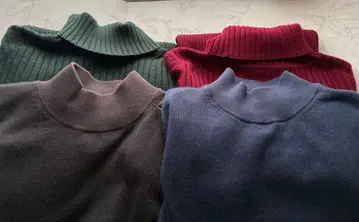 무인양품 스웨터 4장 묶음 판매 터틀 XL 하이넥 XXL