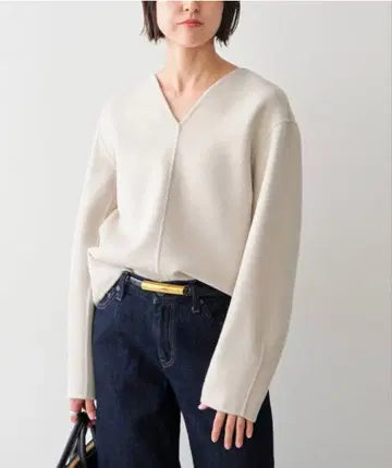 Spick and Span V넥 긴팔 니트