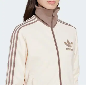 adidas 집업 자켓 크림/브라운
