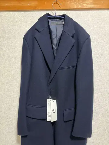 UNIQLO +J 네이비 체스터 코트 M