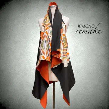 스퀘어 변형 베스트 기모노 리메이크 리버서블 프리 사이즈 J71224