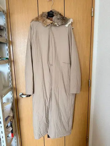 sunsea 베이지 코트 퍼 사이즈 3