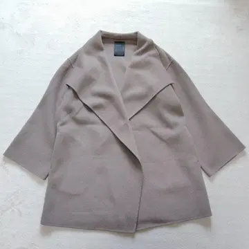 노블 코트 리버 오버 칼라 코트 여배우 옷깃 겉옷 38 그레이지