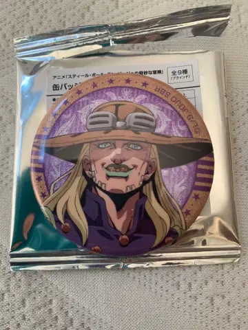 레어 죠죠의 기묘한 모험 스틸 볼 런 자이로 체펠리 캔뱃지 2개