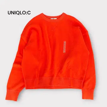 [ 새상품 ] UNIQLO:C 스무스 코튼 크루넥 스웨터 오렌지 XL
