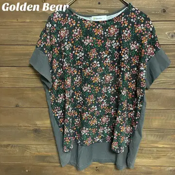 [ 골든베어 ] Golden Bear 꽃무늬 반팔 티셔츠 L