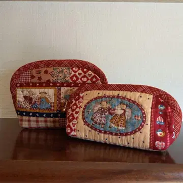 패치워크 퀼트 파우치 세트 [컨트리]