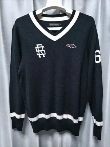 러프앤스웰 스웨터 울 혼방 네이비