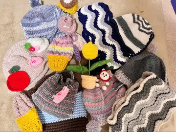 크로 셰 뜨개질 잡화 여러 가지