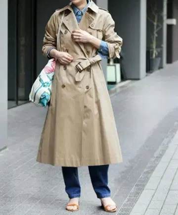 JOURNAL STANDARD relume 선염 개버딘 트렌치코트