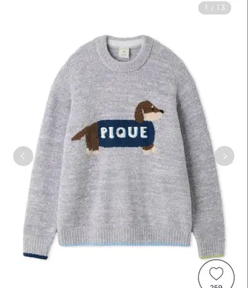 젤라피케 젤라또피케 베비모코 닥스훈트 자카드 풀오버