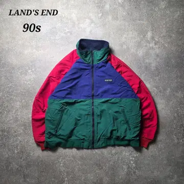 90sLANDS'END 란즈엔드 웜업 자켓 플리스 라이너 짧은 기장