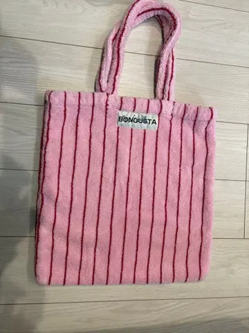 BONGUSTA 보그스타 파일 원단 토트백 핑크