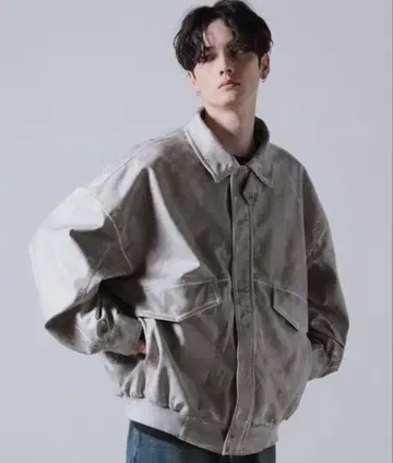 [ CLEL ] 하이 빈티지 디자인 인조 가죽 블루종