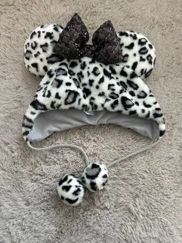 디즈니 팬캡 브라운 레오파드 무늬