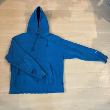 Champion Reverse Weave 후드티 블루 L 사이즈