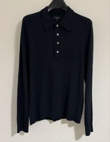 theory men 울 니트 피케 셔츠