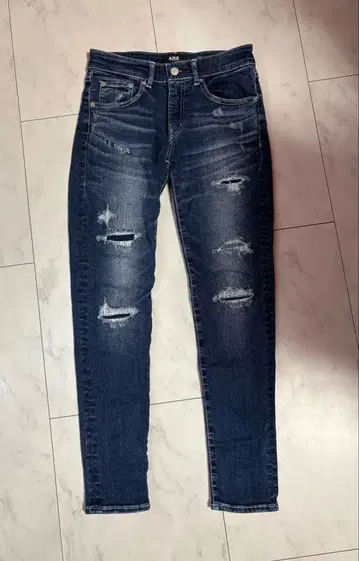 AZUL 데미지 가공 스키니 데님 XS