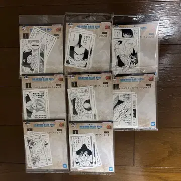 제일복권 드래곤볼 40th I상 시계 부품 스티커 8종 묶음 판매