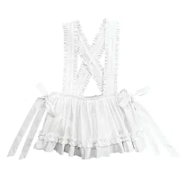 HEIHEI 프릴 스커트 하네스 화이트
