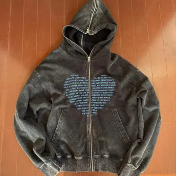 다크 그레이 풀 집업 후드티