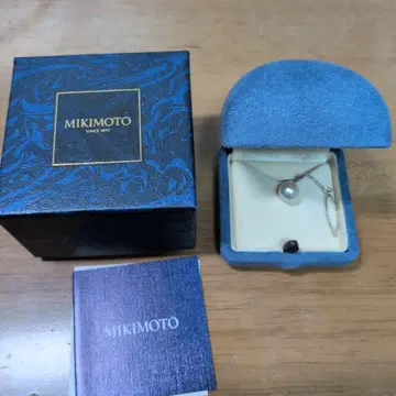 MIKIMOTO 진주 체인 포함 넥타이핀