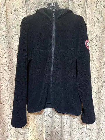 Canada Goose 블랙 후드티 플리스 자켓 사이즈 M