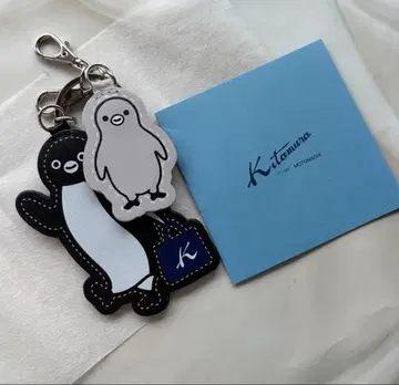 [새상품 레어] Suica 펭귄 키타무라 천연 가죽 키링