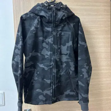 BEAMS HEART 카모 패턴 카모플라주 후드 부착 후드티 S