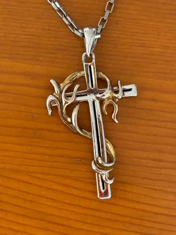 실버 크로스 펜던트 목걸이 십자가