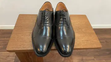 [ 미사용 ] 스코치 그레인 내익스텐션 가죽 신발 일본제